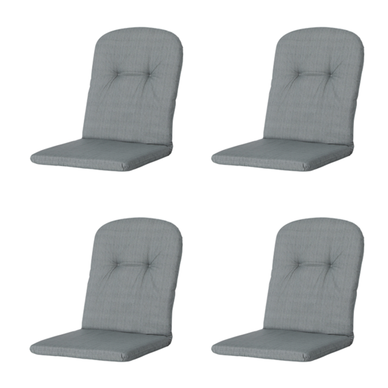 Madison Basic Schalensitzkissen - 4er-Set