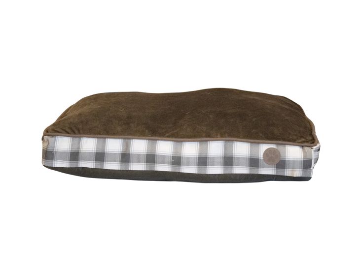 Puffy and Friends Braun Karo Abnehmbares Hundekissen - XL