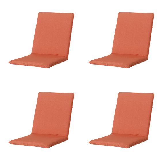 Stapelbare Stuhlkissen Madison Panama Flammenorange - 4er-Set