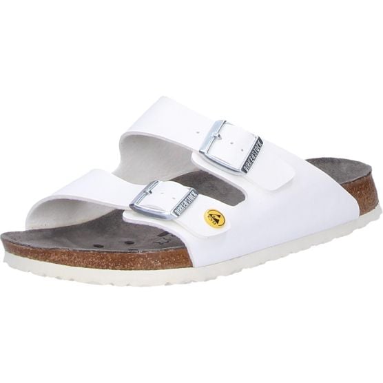 Birkenstock Arizona ESD Pantolette weiß normale Weite Gr. 39