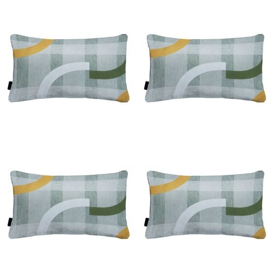 Orangefarbenes Dekokissen Madison Tess - 4er-Set