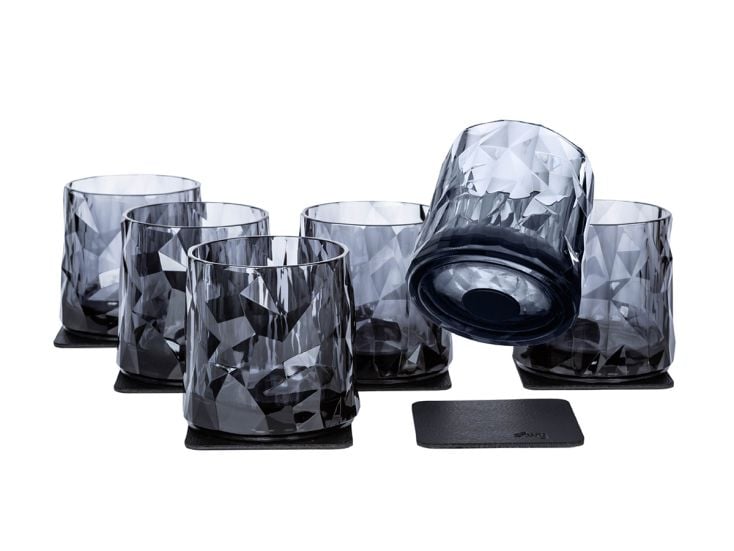 Silwy Tumbler Grey Magnet-Kunststoffgläser - 6 Stück