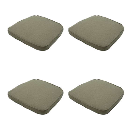 Madison Taupe Canvas Eco+ Sitzkissen - 4er-Set
