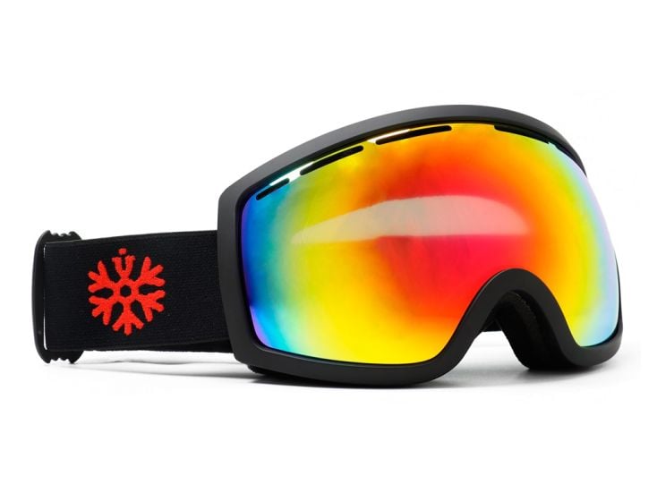 IVOL schwarz Rotes Spiegelglas Skibrille