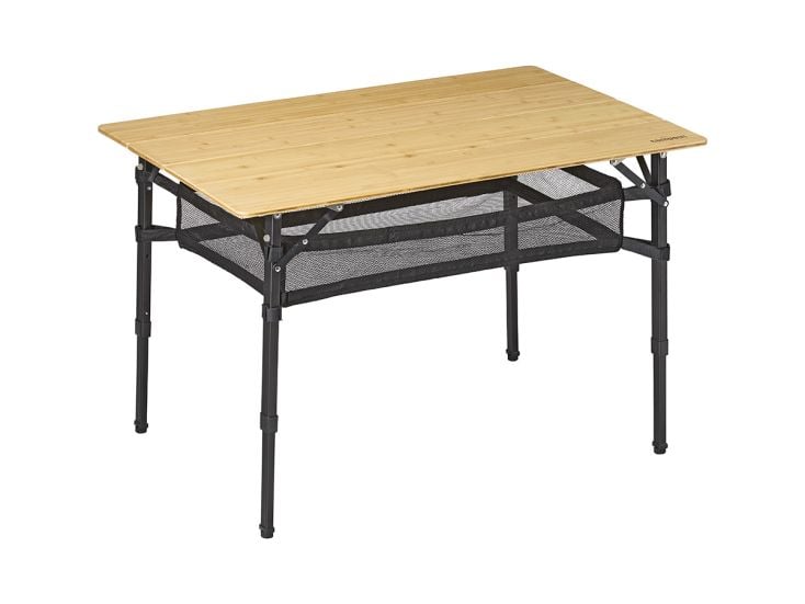 Campout Bambus Tisch mit Aufbewahrungsnetz - 100 x 65 cm
