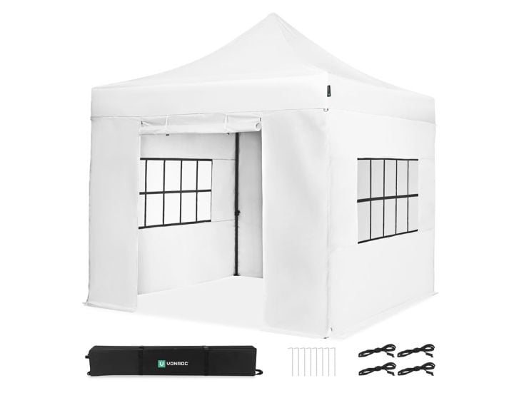 VONROC Premium 3 x 3 easy-up Partyzelt mit Seitenwände - White