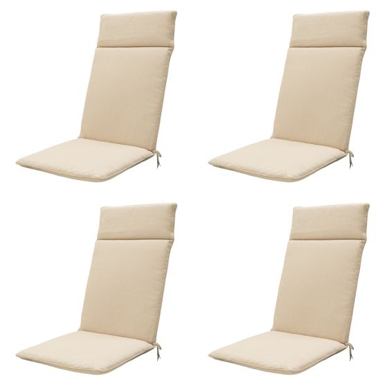Madison Beige Canvas Eco+ Gartenstuhlkissen - 4er-Set