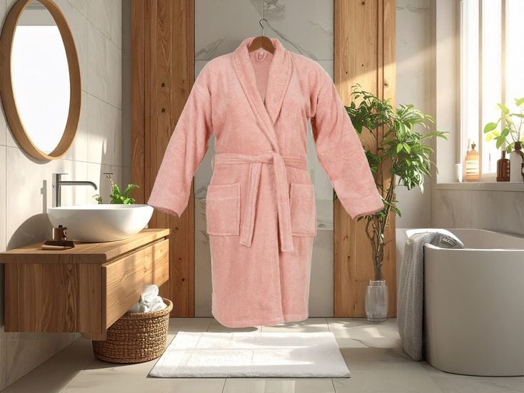DoubleLife Powder Pink bademantel