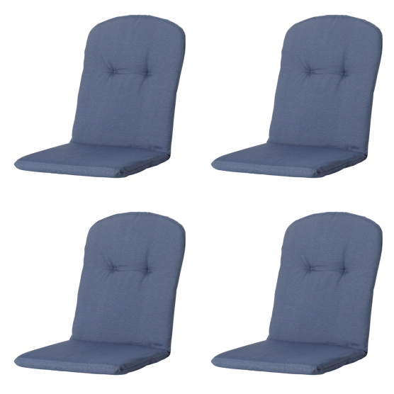 Madison Panama Saphirblaues Schalensitzkissen - 4er-Set