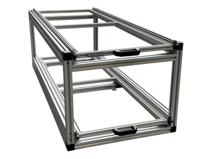 Doppel Aluminium Heckauszug - 90 × 40 cm