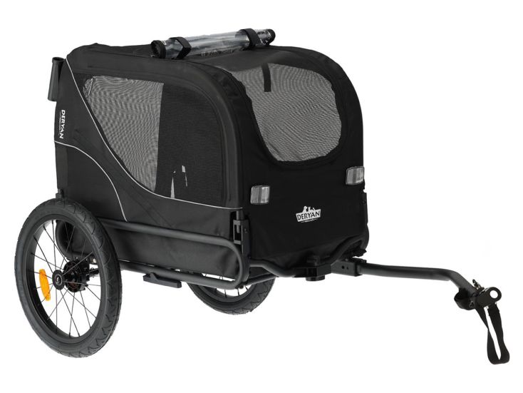 Deryan 2-in-1 faltbarer Hundefahrradanhänger