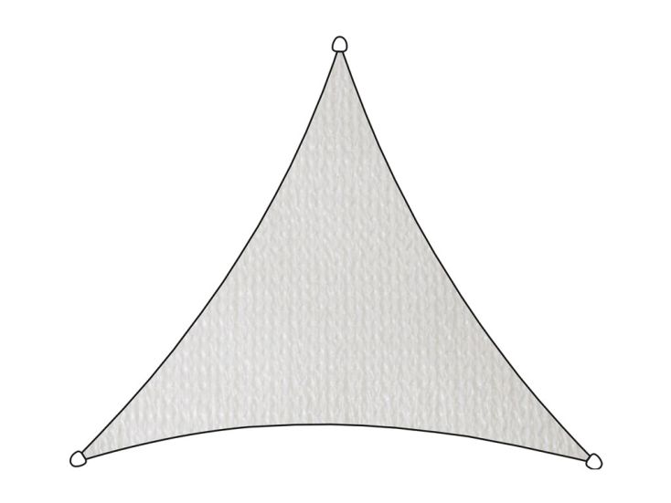 Livin Iseo Dreieck HDPE 5 meter Schattentuch - White