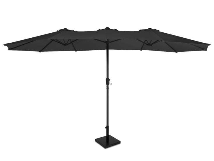 VONROC Iseo 460 x 270 Premium Sonnenschirm mit Fuß - Black