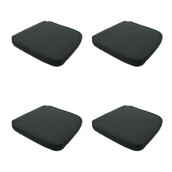 Madison Dark Canvas Eco+ Sitzkissen - 4er-Set