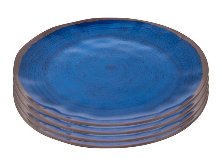 Bo-Camp Halo Set von 4 Melamin Frühstücksteller - Blue