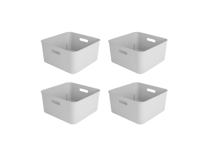Sunware Sigma home 12,5 Liter White cube box - Set von 4