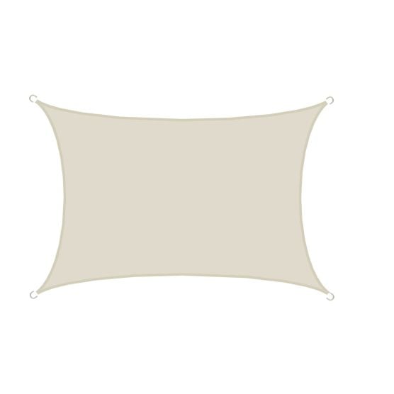 AMANKA 3 x 4 wasserabweisendes Polyester Sonnensegel - Beige