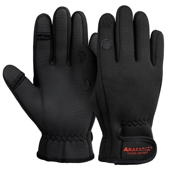 Arapaima Fishing Equipment Black Neopren Angelhandschuhe
