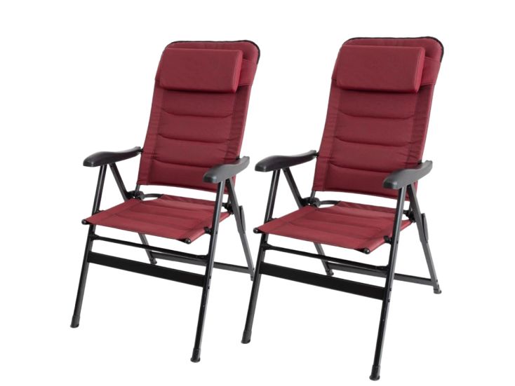 ViaMondo Rubro Premium Bordeaux Klappstuhl - Set von 2