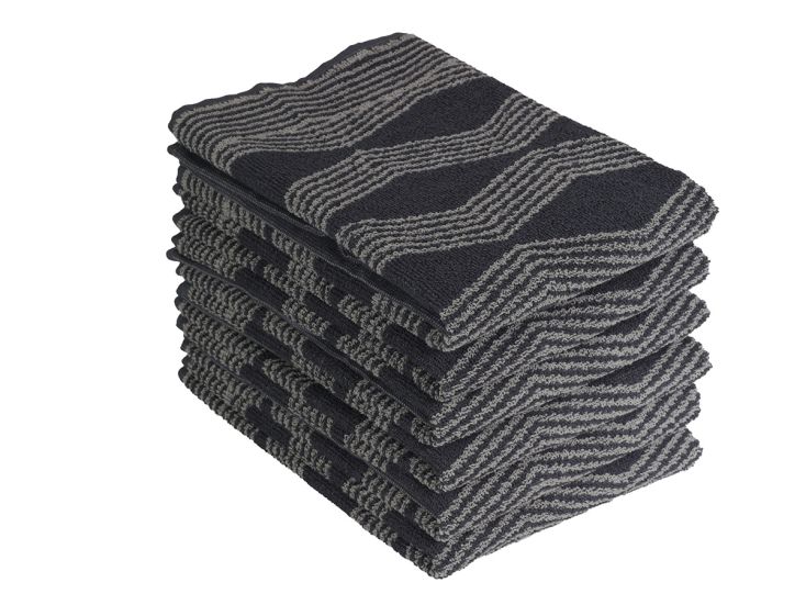 DoubleDry Graphic 50 x 50 cm 6-er Set Küchentüchern - Grau