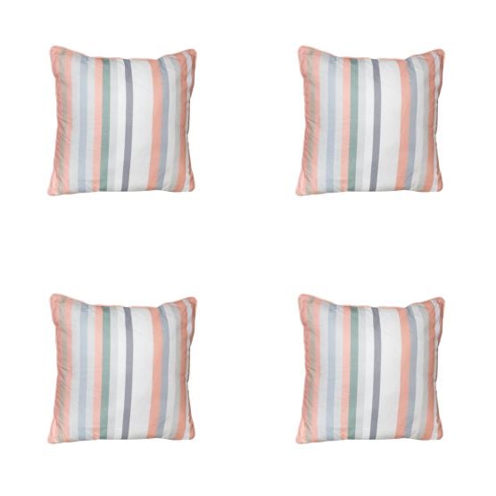 Madison Righe Lachs Dekokissen - 4er Set