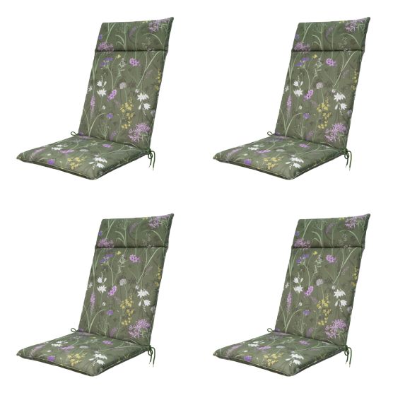 Madison Donna grünes Canvas Eco+ Gartenstuhlkissen - 4er-Set