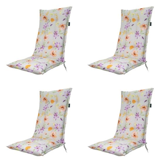 Madison Florina lila Gartenstuhlkissen - 4er-Set