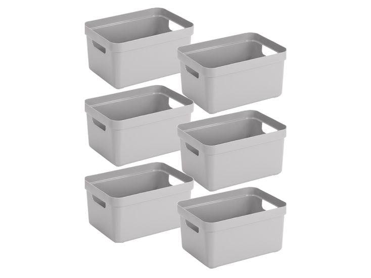 Sunware Sigma home 13 Liter Grey Aufbewahrungsbox - Set von 6