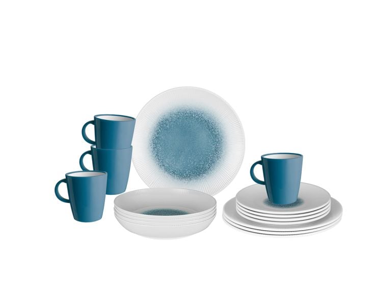 Brunner Lunchbox Meteore 16-teiliges Geschirrset - Blue