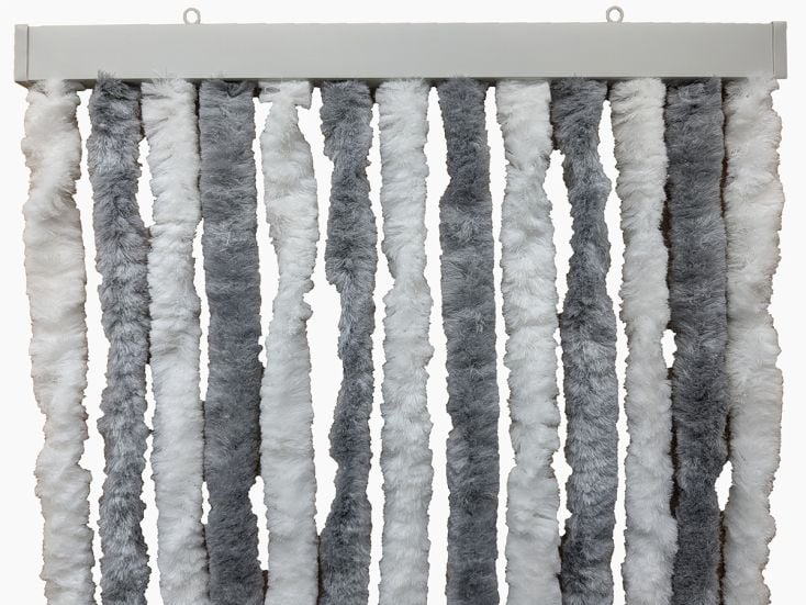 Repusel 185 x 56 cm Chenille Vorhang - White/Grey