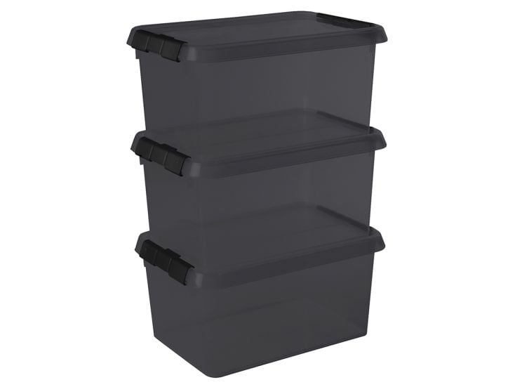 Sunware comfort Line 3er-Set 6L Aufbewahrungsbox - grau