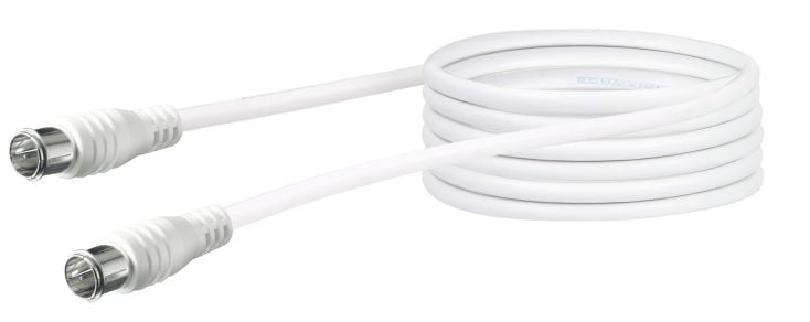 Schwaiger KVCQ50 5 Meter Weißes Koaxialkabel mit Schnellkupplung