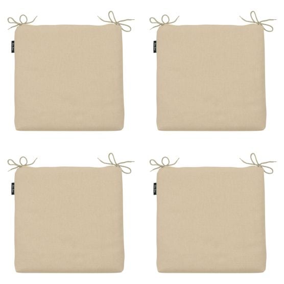 Madison Beige Canvas Eco+ Sitzkissen - 4er-Set