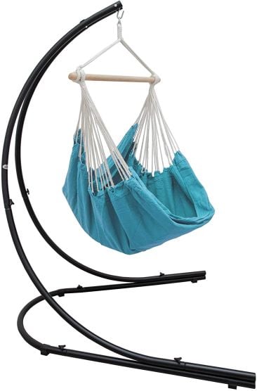 AMANKA XXL Hängesessel mit Gestell - Turquoise
