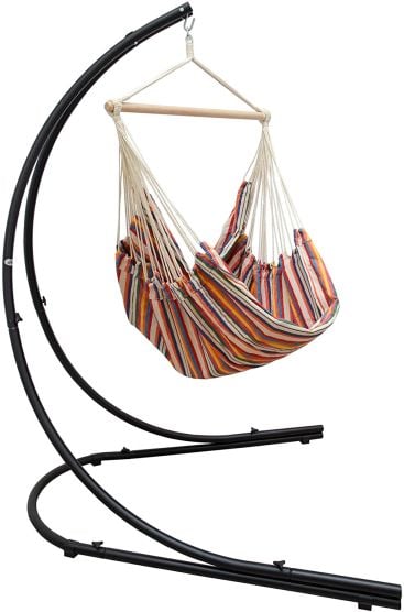 AMANKA XXL Hängesessel mit Gestell - Striped