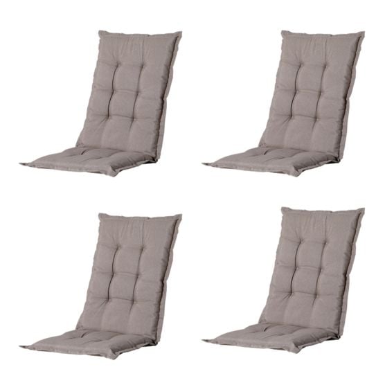 Madison Basic Taupe Gartenstuhlkissen - 4er-Set