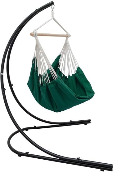 AMANKA XXL Hängesessel mit Gestell - Dark Green