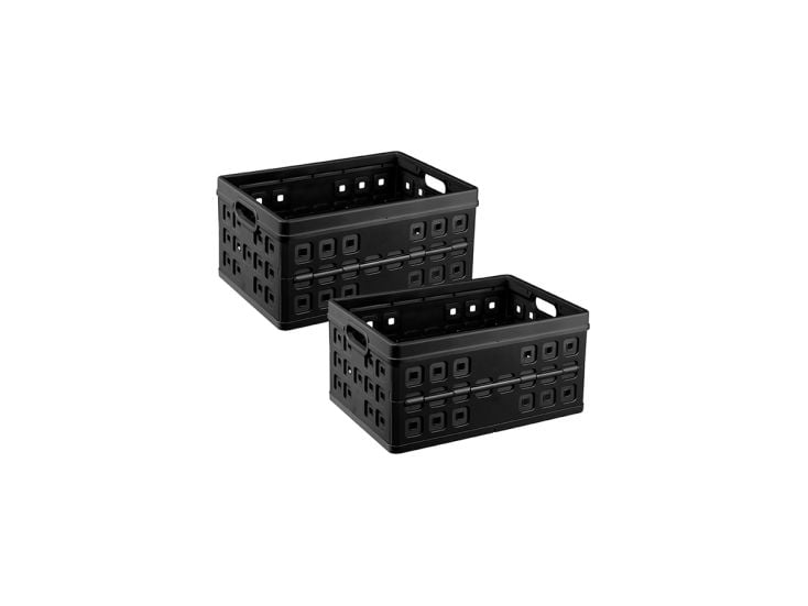 Sunware Square 46 Liter Black Klappbox - Set von 2