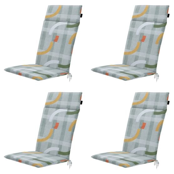 Madison Tess orange Gartenstuhlkissen - 4er-Set