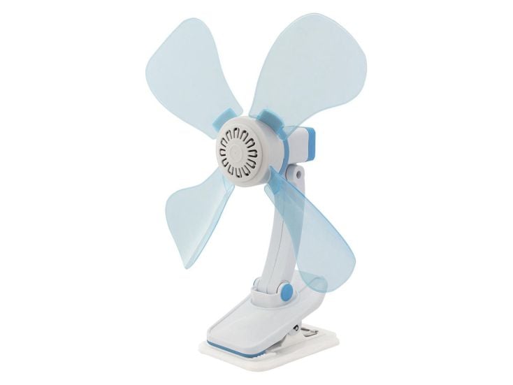 Eurotrail 12V Tischventilator mit Klemmbefestigung - Light Blue