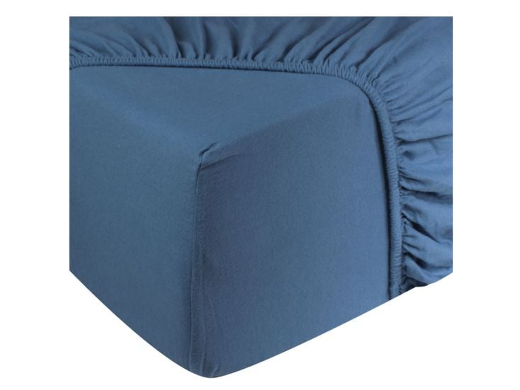 DoubleDry Flanel 140x200 cm spannbettlaken - petrol
