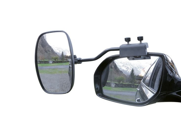 Wohnwagen- /Anhängerspiegel, 360x147 mm (schwarz) - BAUAKTIV