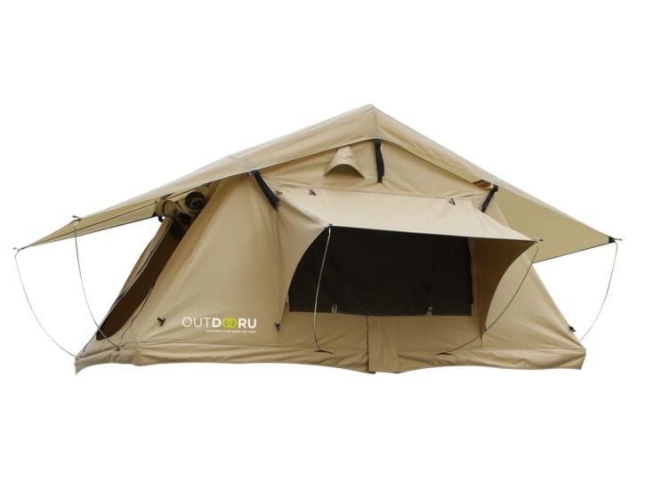 Dachzelt Expedition - 3 Pers 140cm Khaki - inkl. Leiter, Cover