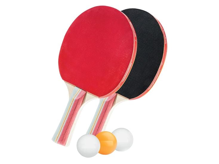 Campingwise Tischtennis-Set - 2 Schlägern und 4 Bällen