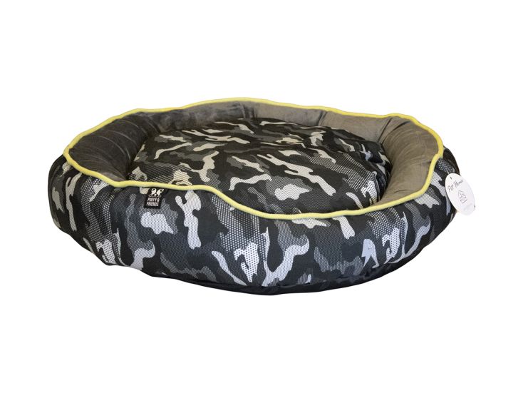 Puffy and Friends Camouflage Runder Hundekorb - S