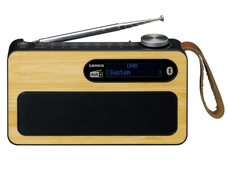 Lenco PDR-040BAMBOOBK Tragbares DAB+ Radio