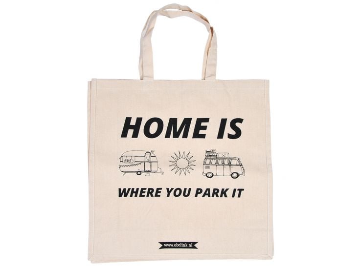 Obelink Home is where you park it Canvas Tasche