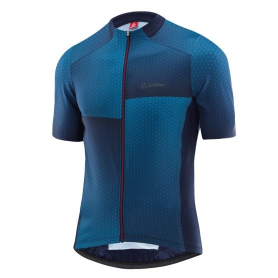 Löffler Flux blaues Radtrikot mit kurzen Ärmeln
