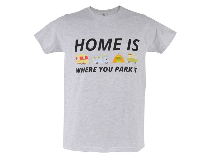 Obelink Home is where you park it T-shirt - Light Grey