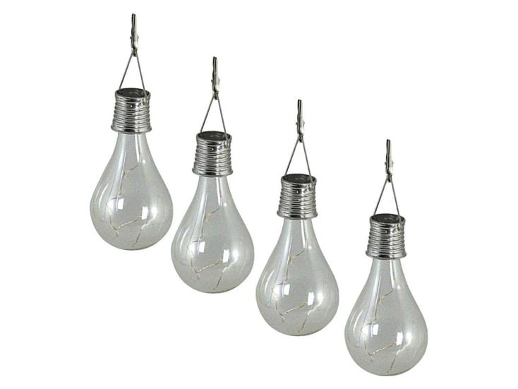 Luxform Solar LED Glas-Hängeleuchten - Set von 4